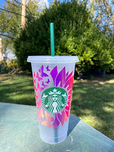 Load image into Gallery viewer, Sunflower Butterfly 24 oz Starbucks Reusable Cold Cup