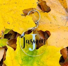 Load image into Gallery viewer, Personalized Round Acrylic Tassel Key chain