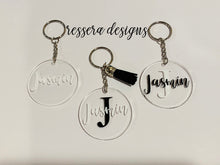 Load image into Gallery viewer, Personalized Round Acrylic Tassel Key chain