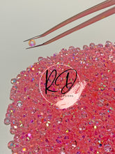 Load image into Gallery viewer, Light Pink AB Transparent Rhinestones Flat Back