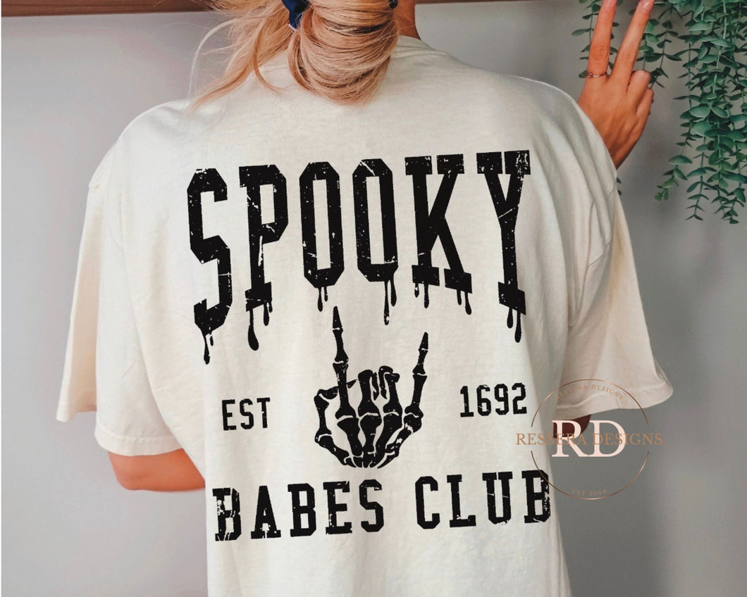 Spooky Babes Club Skellie - Screen Print Transfer