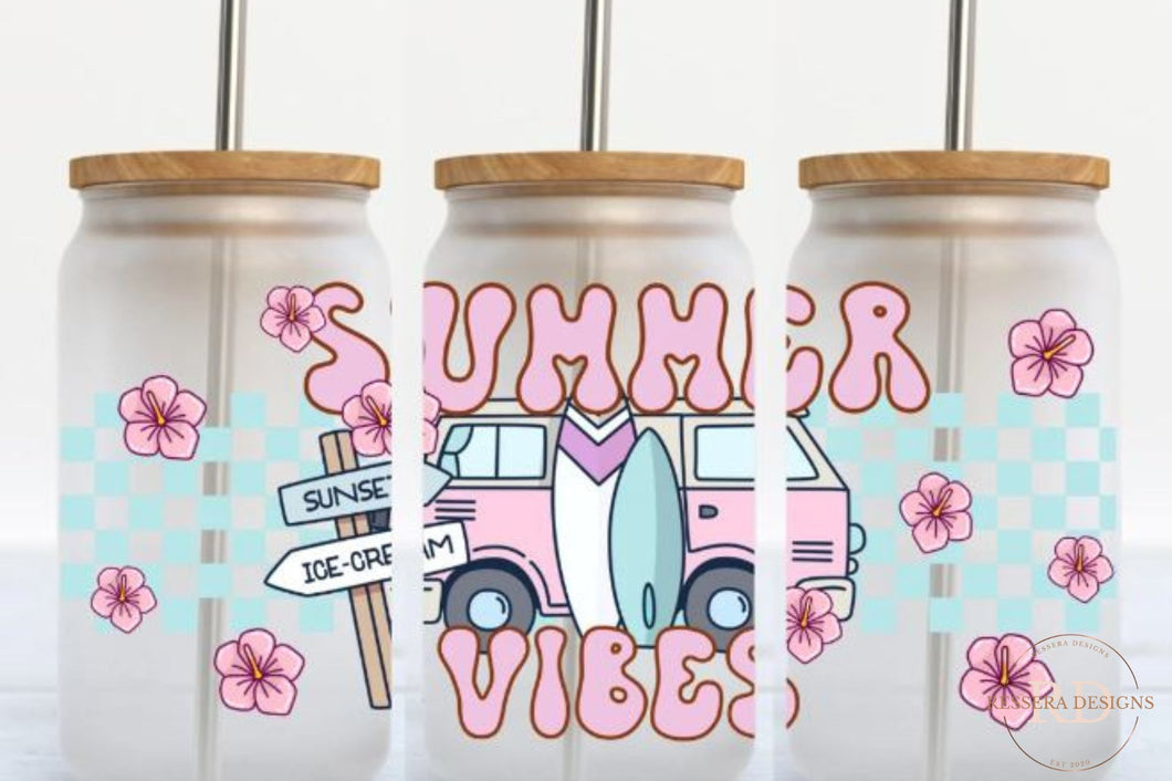 Summer Vibes Retro - 16 oz UV DTF Wrap - PRE ORDER