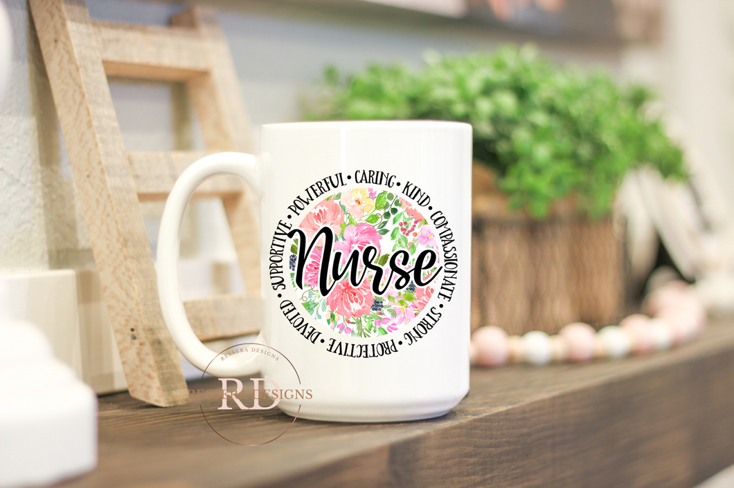 Nurse Floral Mug