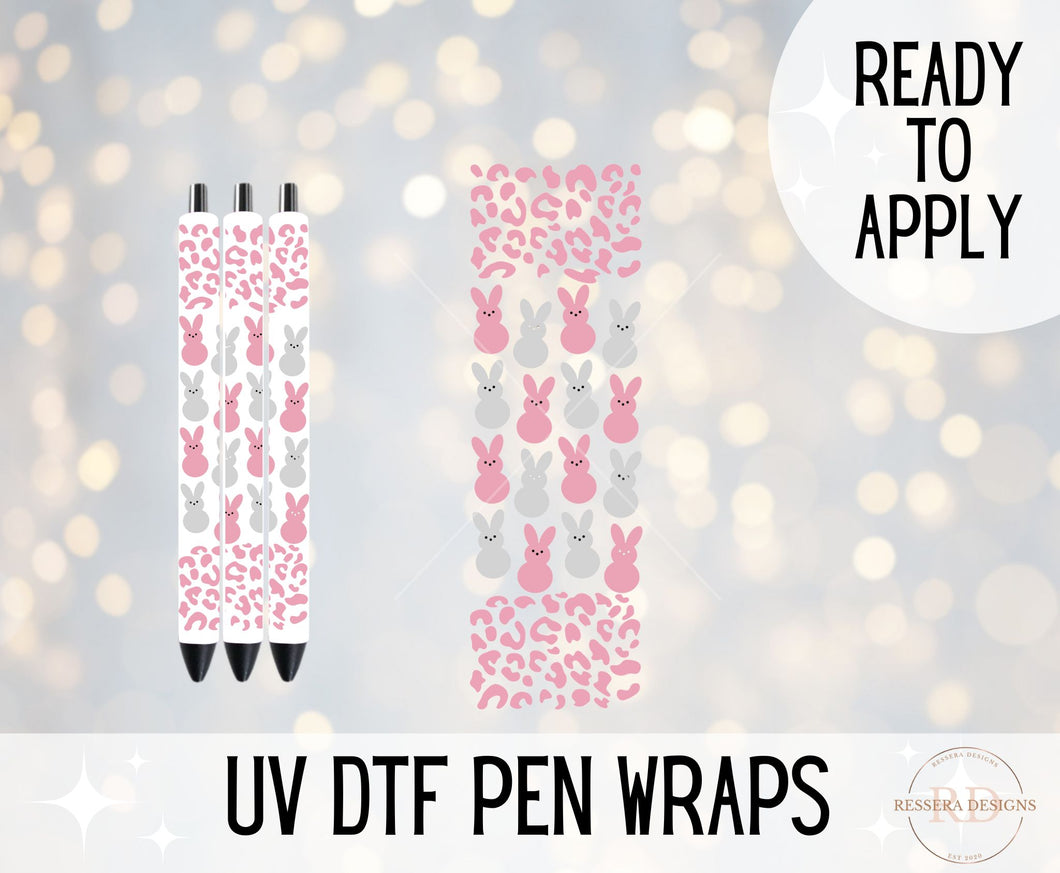 Easter Pink Leopard Peeps - UV DTF Pen Wrap