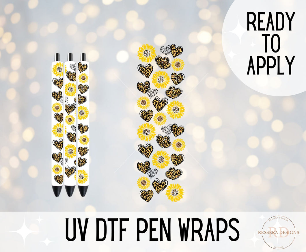 Sunflower Cheetah - UV DTF Pen Wrap