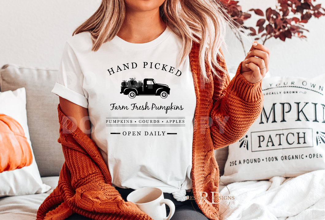 Hand Picked Pumpkins - Screen Print Transfer