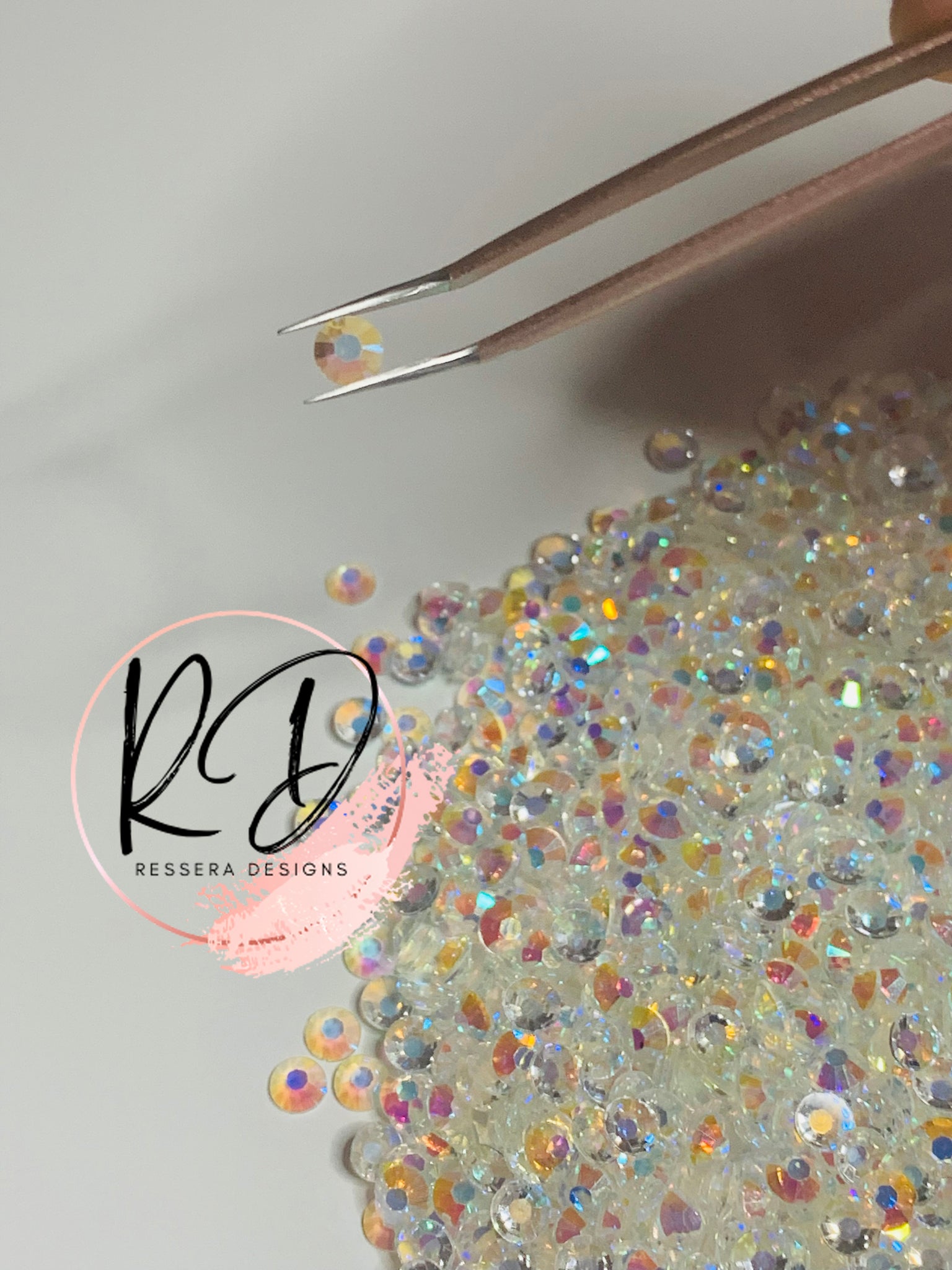 Crystal AB Transparent Rhinestones Flat Back – Ressera Designs
