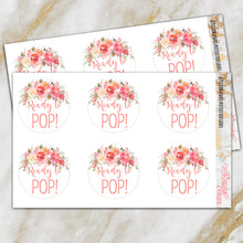 Load image into Gallery viewer, Ready to POP! Spring Floral Baby Shower Stickers
