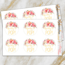 Load image into Gallery viewer, Ready to POP! Spring Floral Baby Shower Stickers
