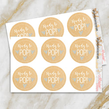 Load image into Gallery viewer, Ready to POP! Kraft Baby Shower Party Stickers

