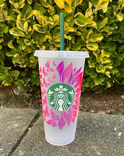 Load image into Gallery viewer, Sunflower Butterfly 24 oz Starbucks Reusable Cold Cup
