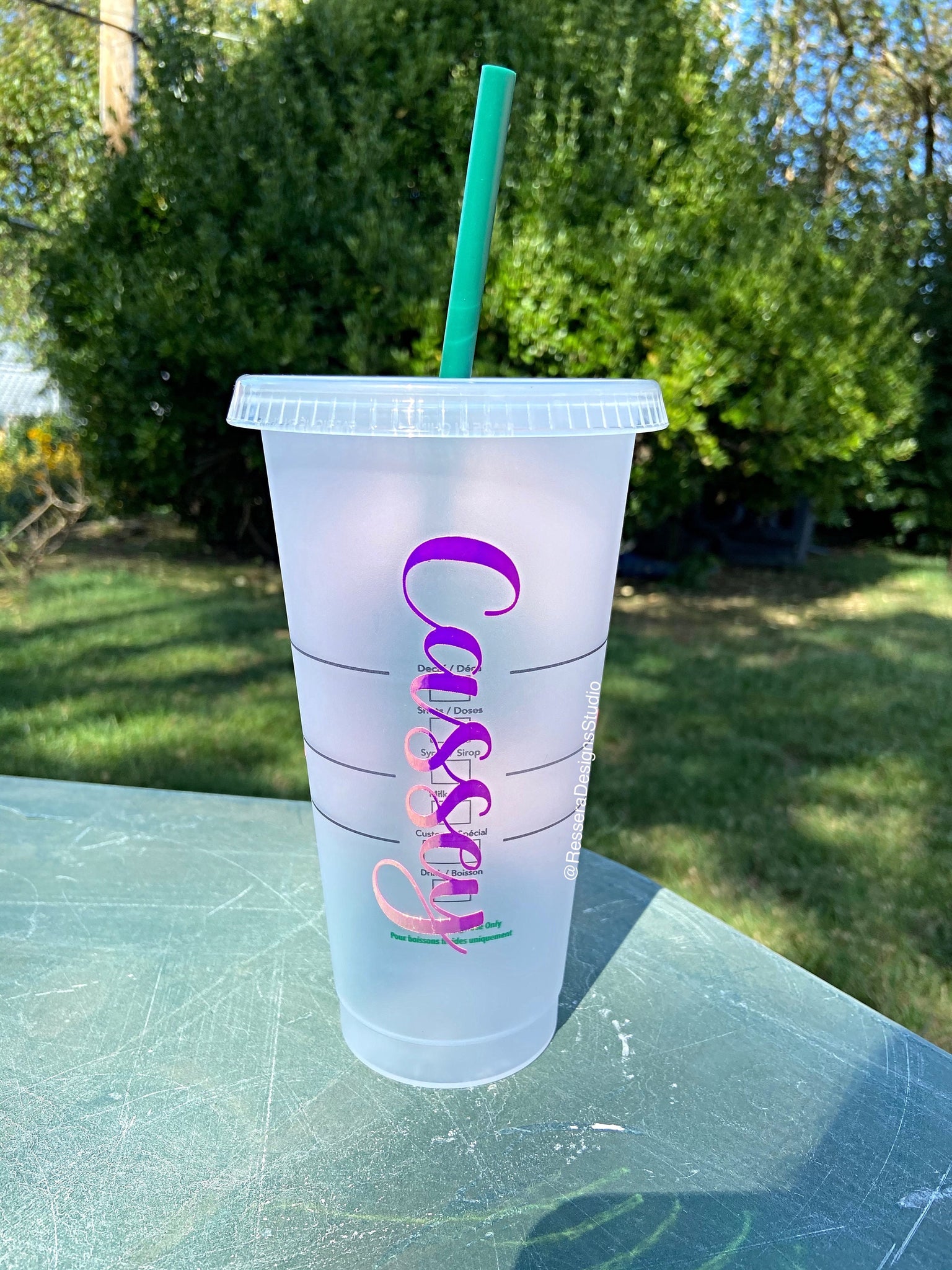 Sunflower Butterfly 24 oz Starbucks Reusable Cold Cup – Ressera Designs