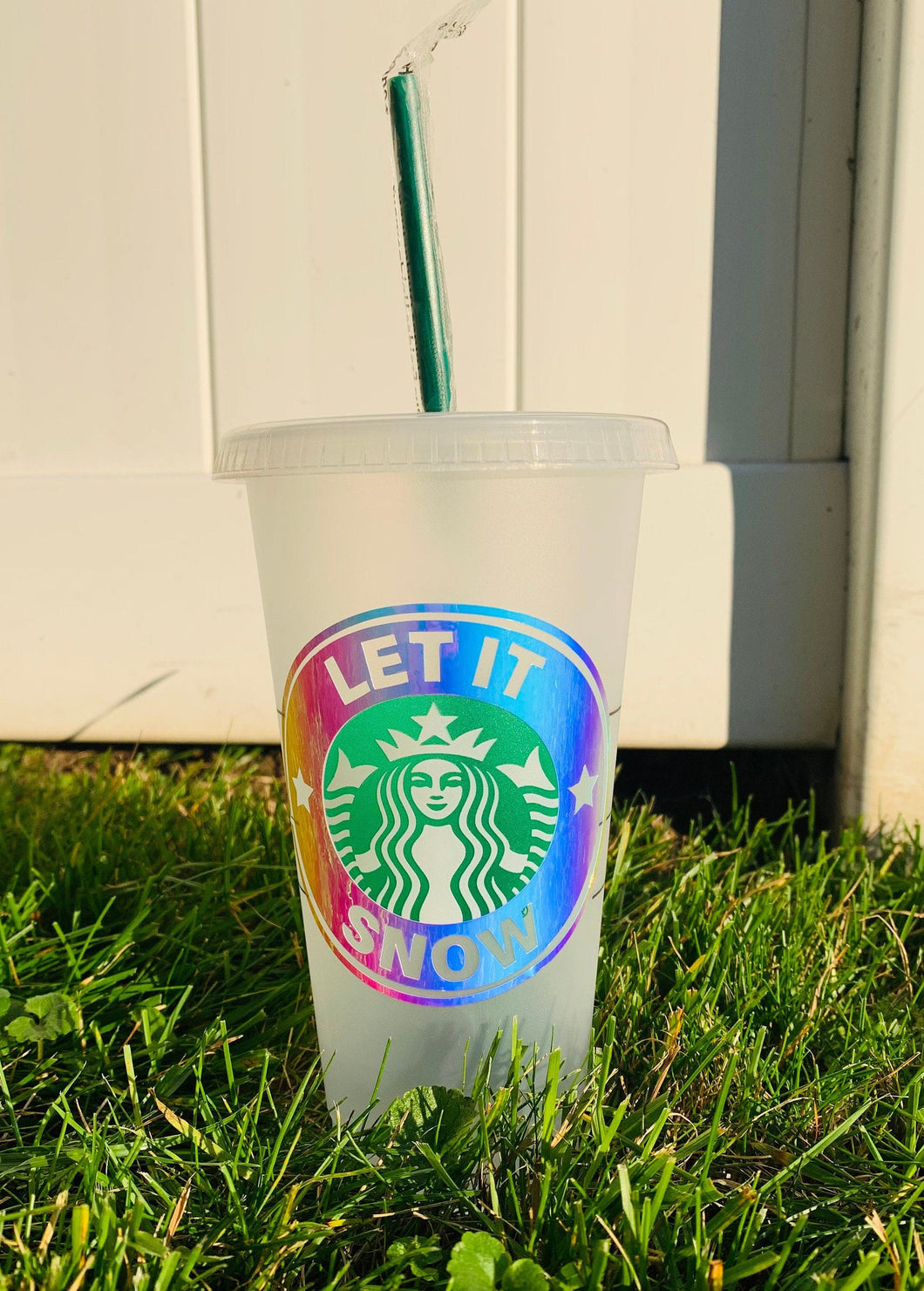 Let It Snow 24 oz Starbucks Reusable Cold Cup