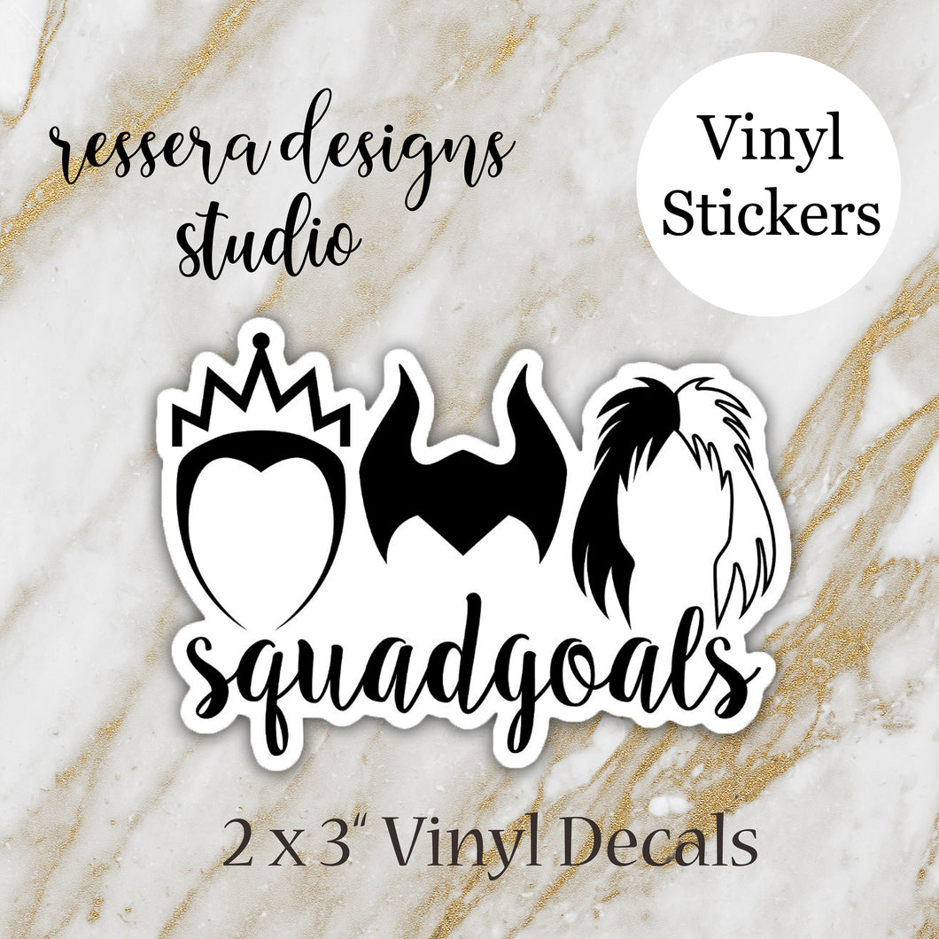 Villains Squad Goals Premium Vinyl Sticker