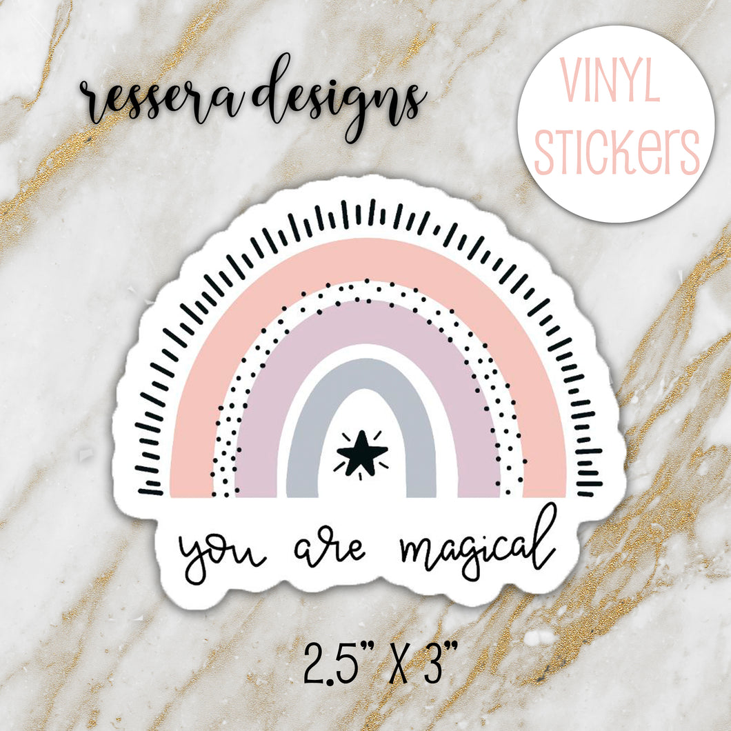You Are Magical Rainbow Vinyl Sticker
