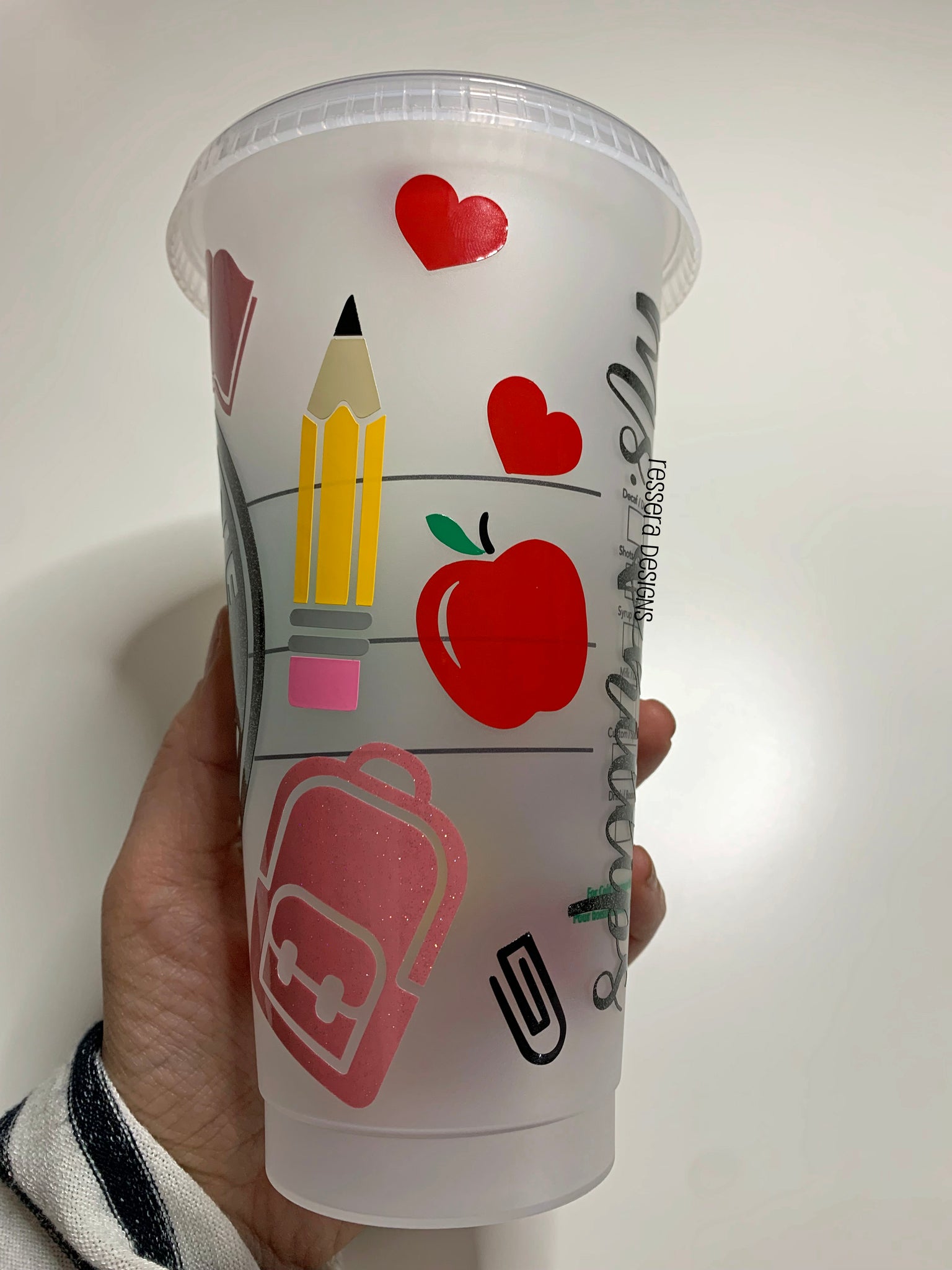 PERSONALIZED Teach Love Inspire 24 oz Starbucks Reusable Cold Cup